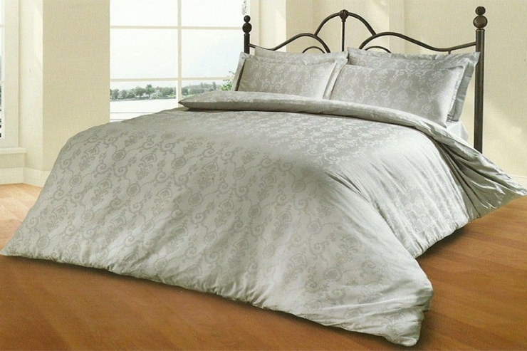 Комплект постельного белья жаккард Despina Gri, размер евро