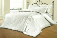 Комплект постельного белья жаккард Despina White, размер евро