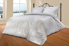 Комплект постельного белья жаккард Royal White, размер евро